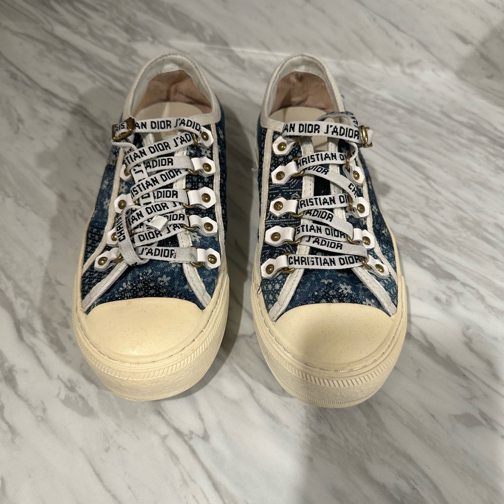Dior Denim and Cream Women's Sneakers